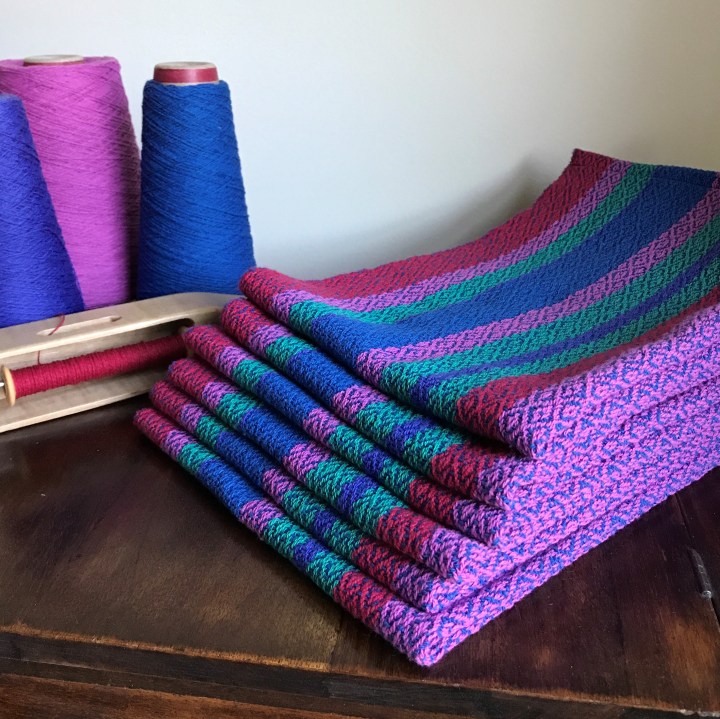 Jewel tones diamond twill towel