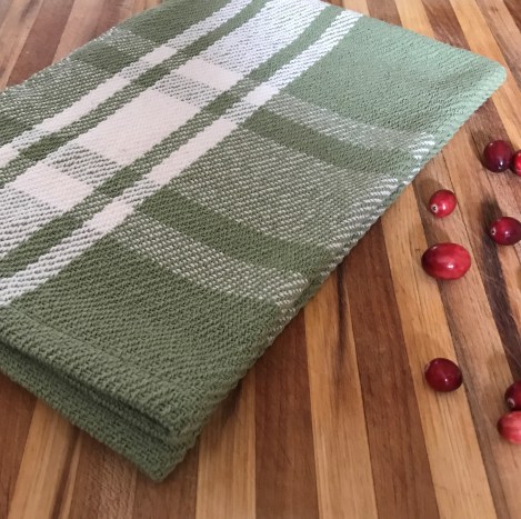 Sage plaid with cranberries