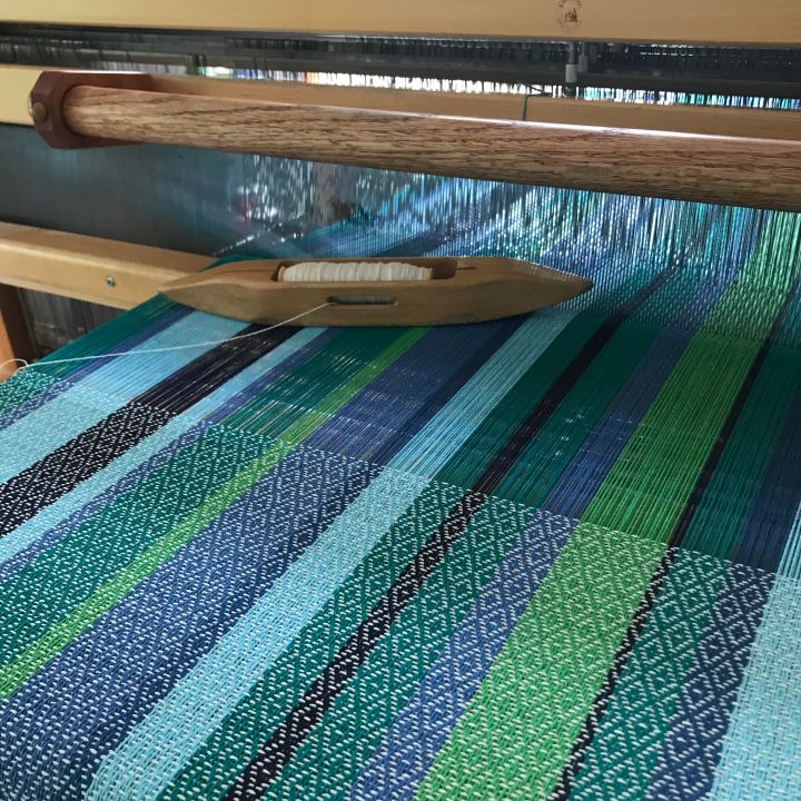 Weaving with the greener side of&nbsp;blue